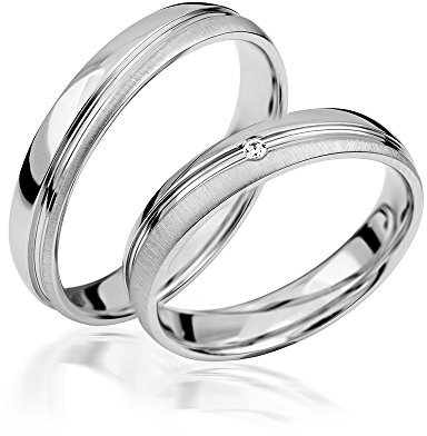 2x Platin Eheringe Partnerringe Trauringe Verlobungsringe inkl. Gravur und Steine PTJC25-600