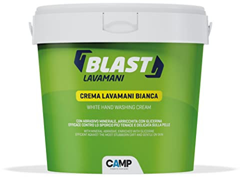 Camp BLAST Crema Lavamani Bianca, con Abrasivi Naturali, per Sporchi Difficili, con Glicerina, 4000 ml