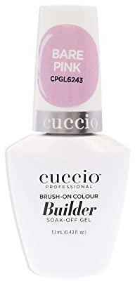 Cuccio Builder Gel for Nails 13ml, Hard Builder Gel for Nail Extensions, Nail Sculpting, Overlay, Nail Strengthening, UV/LED Cure, Professional Salon Use, Bare Pink