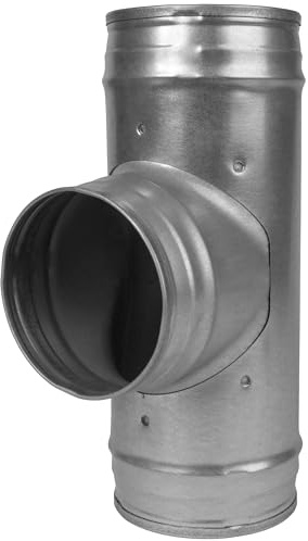 Vent Systems Ø100mm / 4 Inch Y-Shape Duct Connector, Splitter – 3-Way Round Galvanised Steel Pipe Adapter for Airflow, Ventilation, HVAC, Vent Hose – Durable Metal Duct Fitting – Ducting Joint