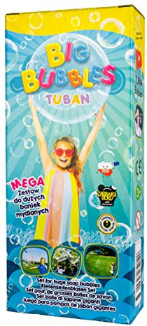 TUBAN Mega Giant Bubble Set – Soap Bubbles – String + Wand + 250 ml Bubble Solution + Concentrate + 2 Plastic Wands + Bowl – Toy for Kids