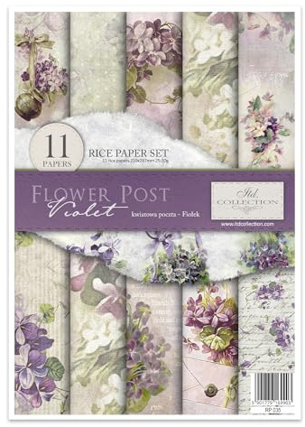 ITD Collection – Rispapper kreativt set, A4, Decoupage-rispapper, servetteknik, valbar i olika färger, 29,7 x 21 cm (RP035- HS code 48021000)