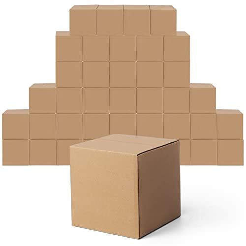 EYMPEU 35-pack 15 x 15 x 15 cm små kartonglådor kraft korrugerad post fraktlåda, små postkartonger