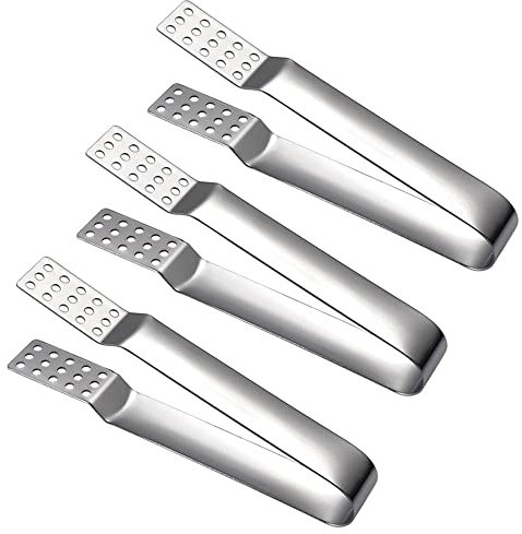 3 PCS Spoon Shaped Tea Bag Squeezer Tea Bag Strainer Clip Stainless Steel Tea Bag Holder for Loose Tea Loose Leaf Gripping Ice Cubes