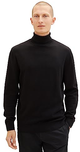 TOM TAILOR Herren Basic Strickpullover mit Rollkragen
