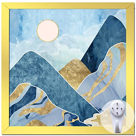 keibiubu Goldener Bilderrahmen, 45.7x45.7 cm, Bilderrahmen für quadratische Fotos, Poster, Leinwand, Zertifikat, Dokumente, horizontal oder vertikal, hochtransparente Wandgalerie (Größe 45.7x45.7 cm)