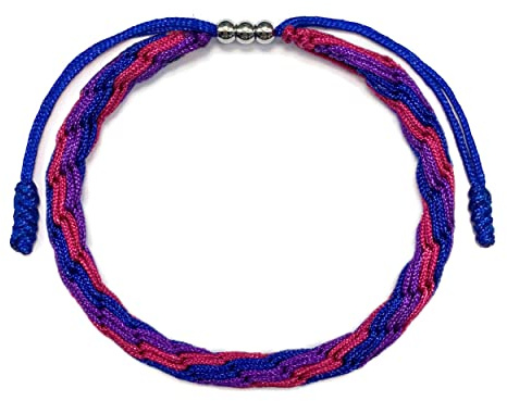 LAMIBEE Pride LGBTQAI+ Pride Love Wins Tibetan Wrist Wrap Bracelets, With LGBTQ Surfer String Rope Bracelet for Him and Her, Women Men, Support LGBTQ Community, 7.5in - 11in, Copper, Agate
