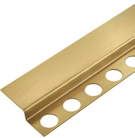 Balneo Frontprofil Gefälleprofil, Edelstahl AISI 304, 130 cm, Gold | Edelstahl AISI 304, sichtbare Abschlusskante, für bodengleiche Duschen, kürzbar, Länge 130 cm, 2 J. Garantie