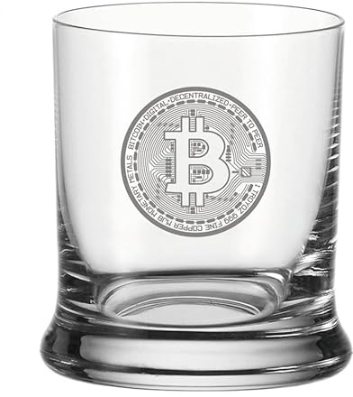 Verre à whisky Bitcoin (Gravure face)