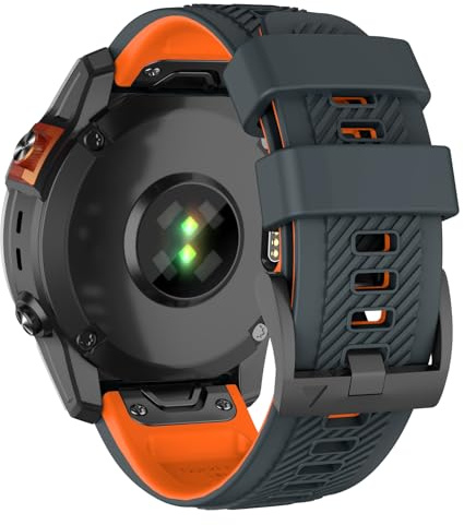 MYSNBKN Armband för Garmin Fenix 7X/6X/Fenix 5X/3, Silikon QuickFit 26mm ersättning för Garmin Descent MK3i/Epix Pro 51mm/TACTIX 7