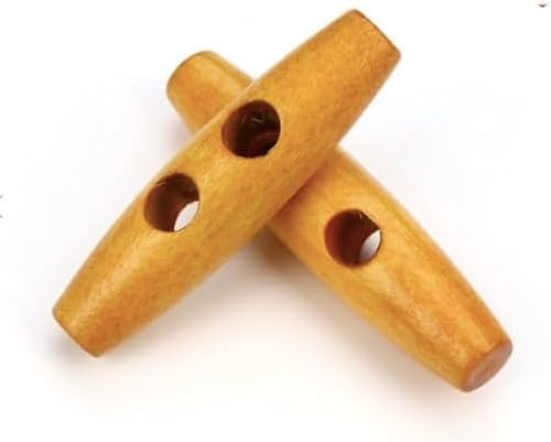 12 Premium Knebelknöpfe orange-braun hellbraun 40mm Knebelknopf (2 Loch) länglich zum annähen nähen basteln - Jackenknöpfe Mantelknöpfe Längsknopf Knöpfe