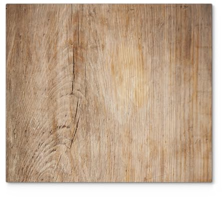 DEQORI Herdabdeckplatte Glas | einteilig 60x52 cm | Motiv Zeitlose Holzstruktur | Ceranfeld Abdeckplatte für Küche | Herd-Abdeckung universal | Glasplatte & Schneidebrett für Kochplatten