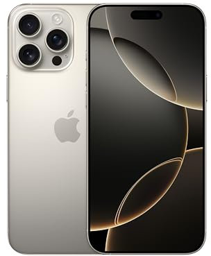 Apple iPhone 16 Pro Max 512 GB: 5G Mobile phone with Apple Intelligence, Camera Control, A18 Pro Chip and a Huge Leap in Battery Life. Works with AirPods; Natural Titanium