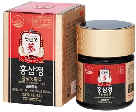 JungKwanJang Koreanischer 6 Jahre Roter Panax Ginseng Reiner Extrakt 100% 120g (40 Tage) - reduziert Müdigkeit & stärkt das Immunsystem | in Südkorea Angebaut, Produziert, Laborgeprüft (120 Gramm)