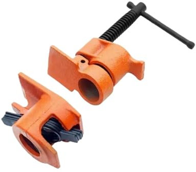 GCYEIDMA Serre-Joint en Tube pour Bois Pince à Bois Collier de Serrage 1/2 Pouces Bois collé Pince Tuyau en Fonte Outil de Charpentier Lourd 1 pièces