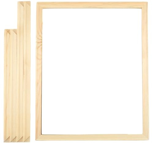 Canvas Frame 16x20 Inch Wooden Canvas Frame, Easy to Assemble 4 Rectangular Strips, DIY Stretcher Frames for Oil Painting, Photos & Wall Art