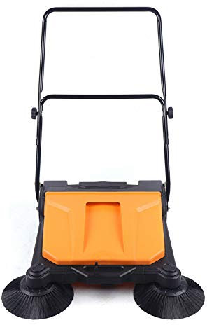 Escoba automática de empuje manual, herramienta de limpieza giratoria de 360 grados, barredora de pisos, barredora de pisos, barredora doble para exteriores e interiores