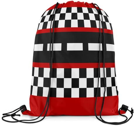 Tunnelzug Gymsack Rennauto Gymnastikbeutel Verstellbar Turnbeutel Erwachsene Kordelzug Sportbeutel, Für Yoga, Strand, Schwimmen, 36x42cm