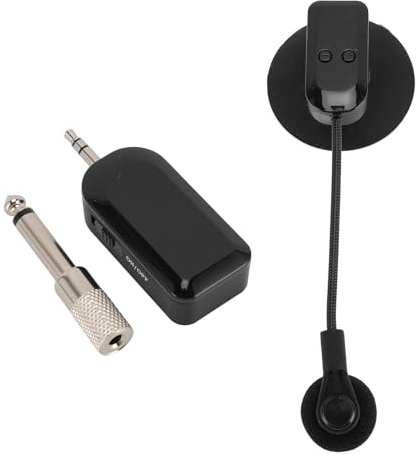 Recepción Inalámbrica de 2.4g Estable Profesional 360 ° Micrófono de Saxofón de Rotación, Trompeta de Orquesta Flexible y Ajustable, Condensador de Megáfono Saxo Hifi,