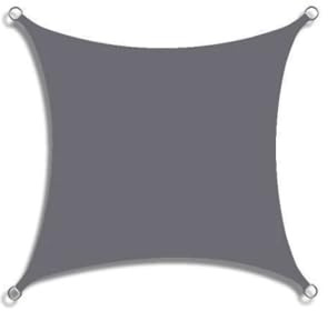 Hiseng Tenda a Vela Ombreggiante Impermeabile, Vele Parasole Protezione Raggi UV 95% Telo Ombreggiante Terrazzo con 4 Corde Telo Ombra Quadrata Rettangolo Tenda da Sole (Grigio scuro,4x5m)