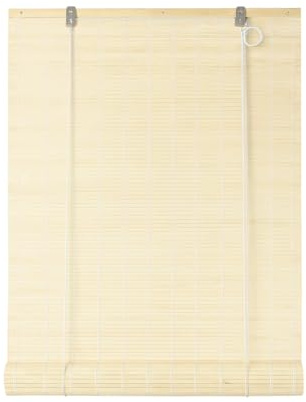 Acomoda Textil – Persiana Enrollable de Bambú Natural para Puertas y Ventanas Decorativa. Estor Ajustable Ocultación para Exterior e Interior Protector de Fácil Instalación (60X140 cm)