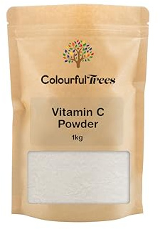 Vitamin C Powder 1kg | Pure L-Ascorbic Acid | BP Grade | Non-GMO, Vegan | by Colourful Trees