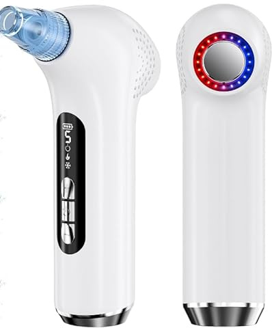 Lrbsule Succionador de Puntos Negros, Limpiador de Poros Eléctrico Quitar Puntos Negros Con 6 Cabezales y 3 Modos Kit Limpieza Facial Limpiador de Poros y Puntos Negros Blackhead Remover