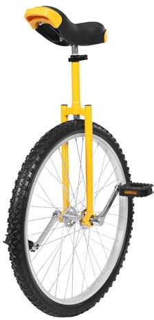 Gdetnysty Monocycle pour adulte 24 pouces Unicycle avec selle ergonomique réglable Vélo d'entraînement Balance Fitness Cadre en acier jante en aluminium Charge maximale 70 kg Hauteur réglable 91-102