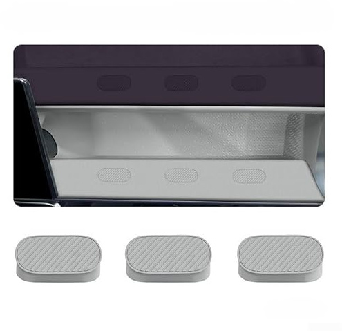 Silicone Dashboard Hole Cover for Leapmotor B10, Gray & Purple Instrument Panel Trim Replacement, 3-Pack, Waterproof & Washable Interior Car Accessories with Easy Installation(Gray)