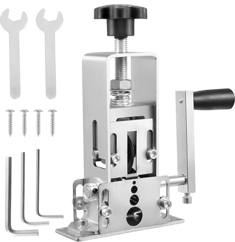 Teodute 2-25 mm Spellafili Elettrici, Funzionamento Manuale ed Elettrico, Robusta Pinza Spelafili Elettricista, Efficiente Spellacavi Elettrici per Elettricisti e Riciclaggio