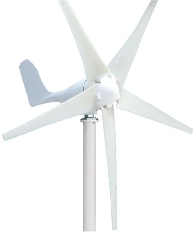Turbina eólica, Generador de viento 200W, turbina eólica 3 o 5 aspas, potencia 12V y 24V for uso doméstico, monitoreo lámpara ciudad, generador magnético permanente(5 Blades,12V)