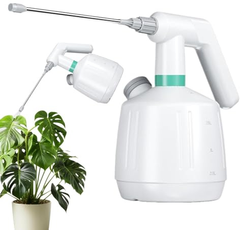 Pulverizador eléctrico, pulverizador de Bomba - Botella pulverizadora Agua automática 2 litros, señor jardinería con Carga USB, aplicador Limpieza Multiusos, Dispositivo riego a presión