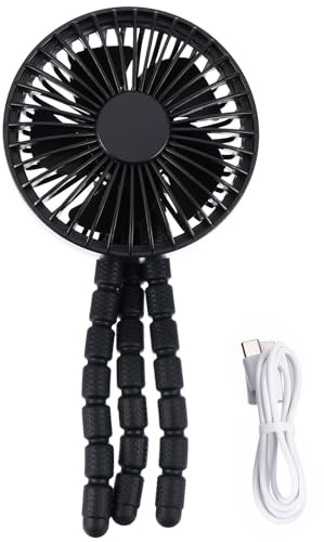 TOYANDONA Ventilador de Trípode Flexible para Ñiño, Mini Ventilador Portátil Silencioso y Ligero para Carrito, Adecuado para Fiesta Verano y Uso al Aire Libre