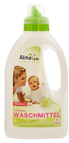AlmaWin® Universal Waschmittel Flüssig [750ml - 12 Ladungen] mit Lavendelduft - Flüssigwaschmittel für strahlende Reinheit ab 30°C - Laundry Detergent für Weißes & Buntes - Öko & VEGAN