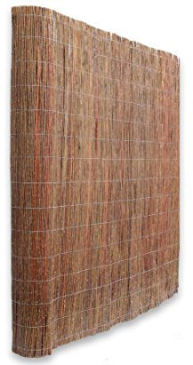 bambus-discount.com Rollzaun Sichtschutz Weidenmatte Model Chiemsee 180 x 500cm - Naturbelassene Sichtschutzmatte aus Weidenruten 1,8m x 5m