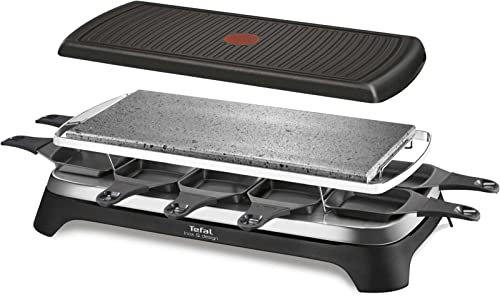 Tefal Inox & Design RE45A8 10personas(s) 1350W Negro, Acero inoxidable raclett eléctrico - Raclette (1350 W, 280 mm, 530 mm, 150 mm, 7 kg, 324 mm)