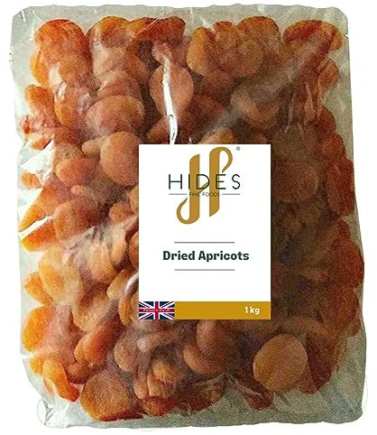 Hides Fine Foods - Whole Dried Apricots 1kg - Suitable for Vegetarians - Baking - Conserves - Granola - Breakfast - Snacking - Desserts - A Good Source of Iron and High in Fibre.
