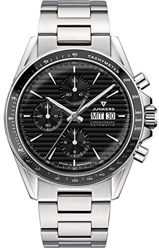 Junkers JUMO Automatik Uhr ETA Valjoux 7750 Saphirglas Chronometer Tachymeter Pilotenuhr