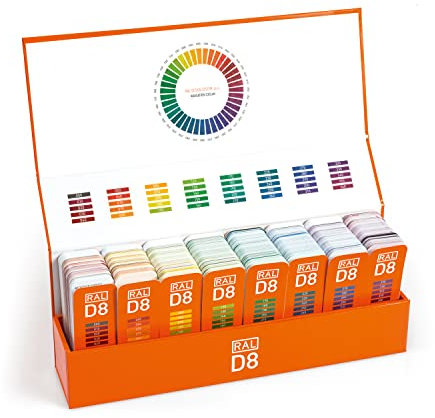 RAL D8 Farbfächer, 1.825 Farbtöne, semi-matt – 8 handliche Farbfächer
