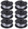 29187 Lot de 6 bobines de fil de rechange pour débroussailleuse Greenworks 4,9 m x 1,65 mm
