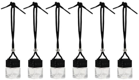 Lurrose 6 Stück Leere Nachfüllbare Auto-Parfümflasche Auto Parfüm Anhänger -Aroma-Diffusor -Hängedekoration Für, Zuhause, Lufterfrischung