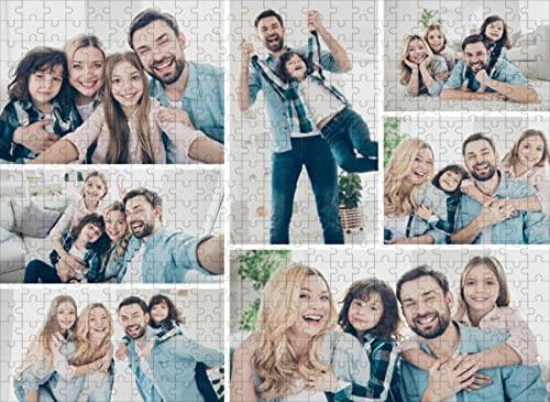 Personalised jigsaw puzzle with your own favorite picture/Photo,120/300/500/1000 Pieces,Custom Photo WoodenJigsaw Puzzle Toys Family Photo Gift for Adults and Kids Children