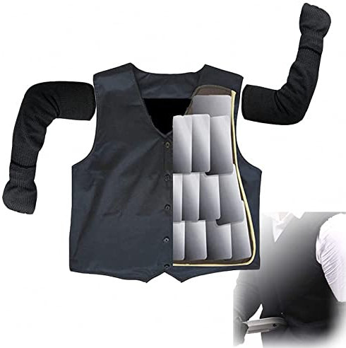 Invisible Stab Stab Résistant Vêtements Résistant à Couteau Vêtement Tactique Sécurité Tactique Vest Manganèse Steel Poisson Échelle Armure Adulte Mâle Protection thoracique (y compris la couverture d