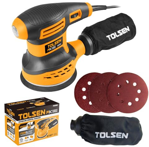 TOLSEN Levigatrice rotorbitale 280W 125mm