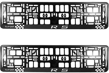 PAIR (2PCS) TAPORT RS 3D Car Registration License Number Plate Surround Holder Frame Surround
