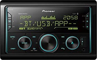Pioneer MVH-S620BT 2-DIN-Empfänger mit Bluetooth, mehrfarbiger Beleuchtung, USB, Pioneer Smart Sync App, kompatibel mit Apple und Android Geräten