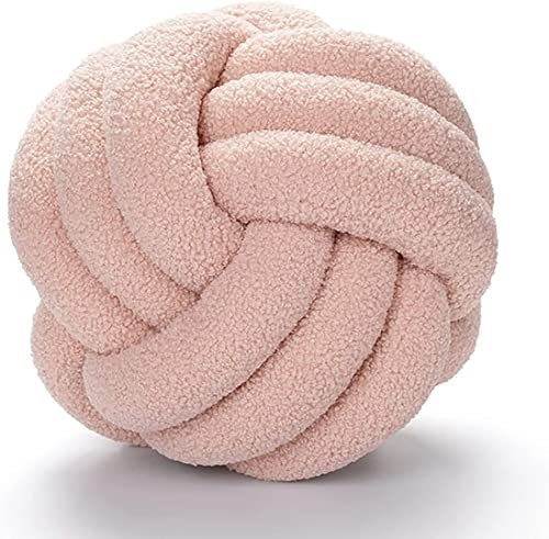 Evimstil Plüsch-Kisse Knotenkissen Knot Kissen Kopf-Kissen Inkl Füllung Nordische Kleines Deko-Kissen Bett Zimmer Dekor Spielzeug Geknotetes Kissen für Sofa Bett Dekorativ,Rosa,22cm