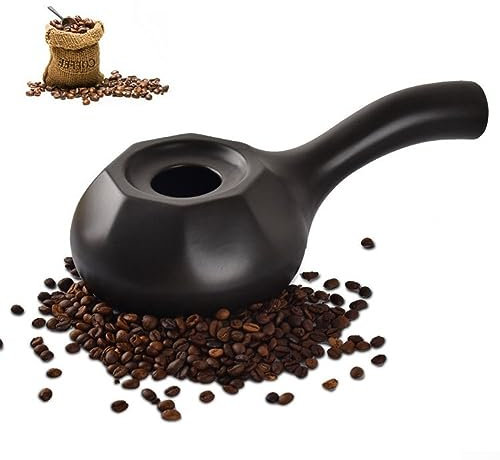Coffee Roaster, Pottery Handy Coffee Bean Roaster, Ceramic Coffee Baking Tools for Coffee, Beans, Tea, Grains 32 * 8.4cm