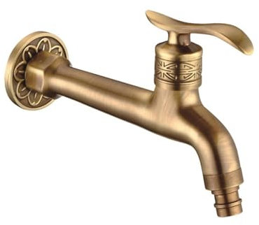 Mopp-Pool-Waschmaschine Wasserhahn Mit Doppeltem Verwendungszweck Schnell Zu Öffnende Einzelne Kaltwand Wandeinbau Unter Druck Stehender 1/2-Zoll Spritzwassergeschützt Glattes Langes Waschen