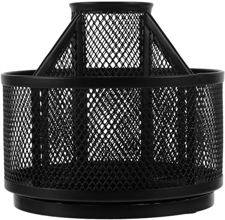 PRETYZOOM Titel Rotierender Stiftehalter Aus Metall Multifunktionale Schreibtisch-organizer Box Für Stifte Kosmetik Und Bürobedarf